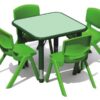 bàn ghế nhựa trẻ em CS-ID2302TCA với gam màu xanh lá tươi sáng không chỉ tạo cảm giác vui tươi mà còn giúp không gian học tập trở nên sinh động và thân thiện hơn