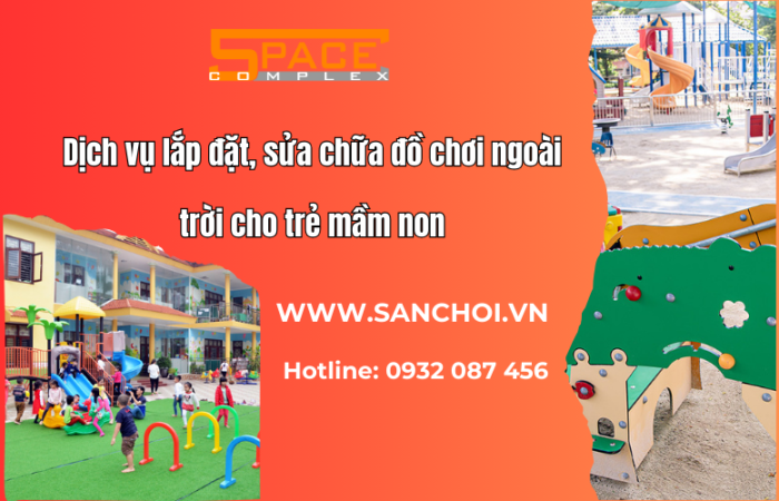 Lắp đặt đồ chơi ngoài trời bằng gỗ chất lượng, uy tín