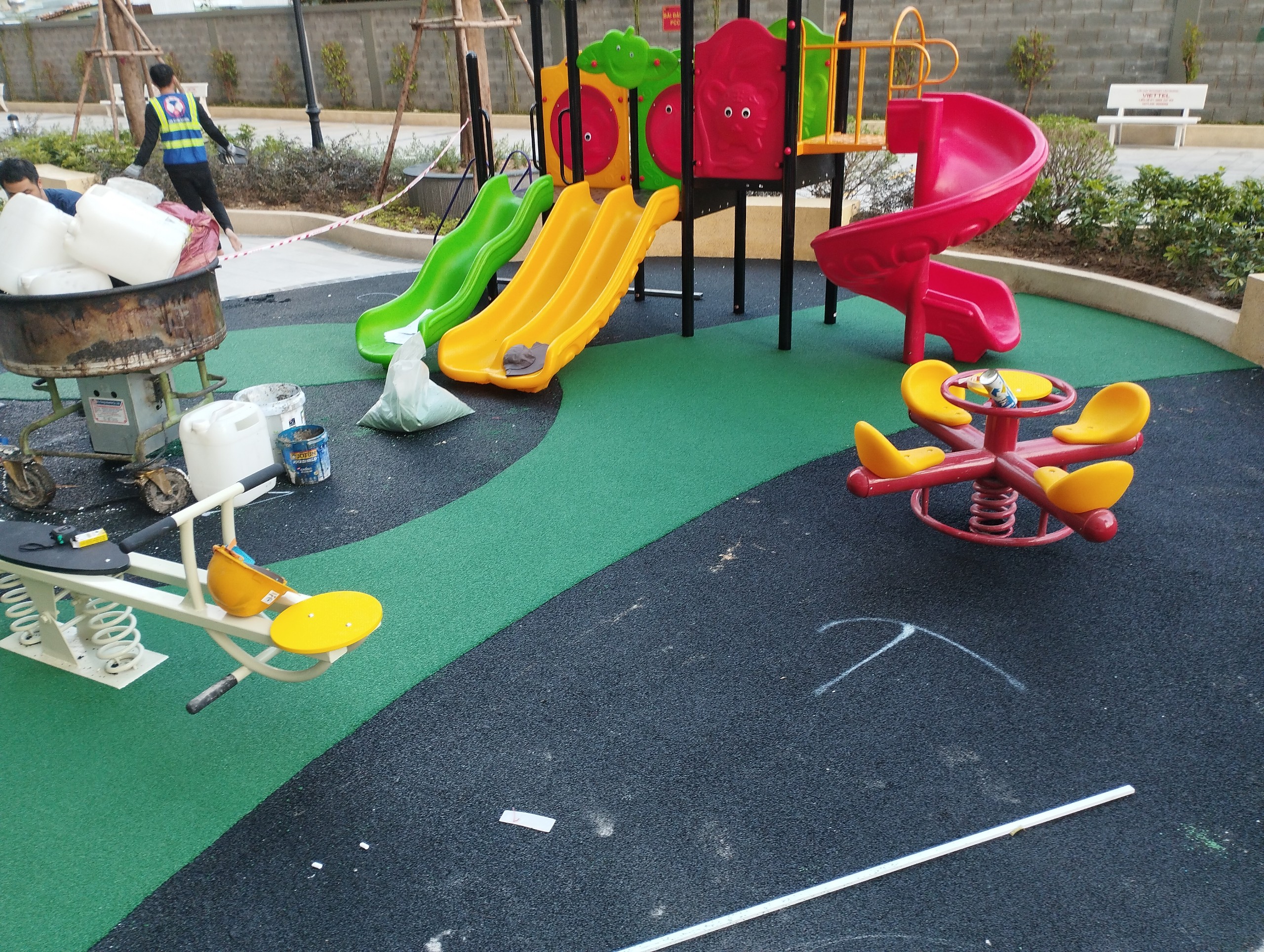 Cung cấp lắp đặt sàn cao su EPDM – Chung Cư Bcosn An Bình
